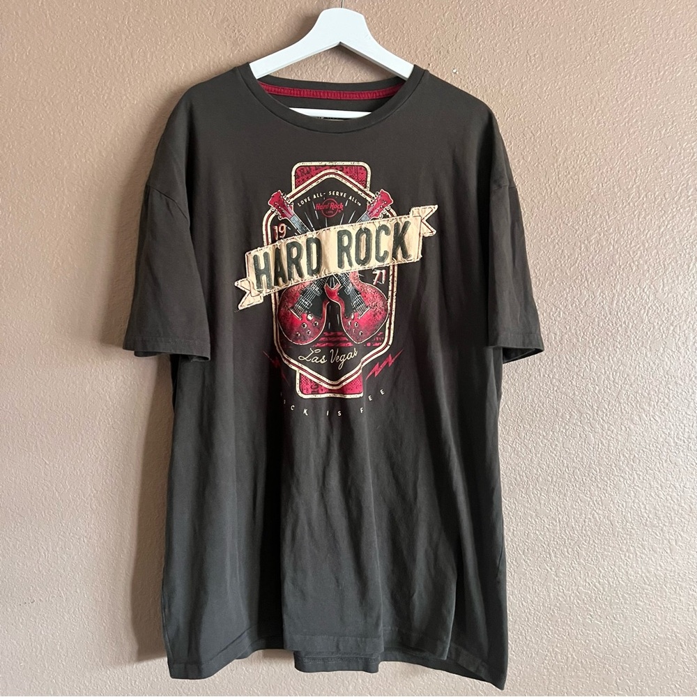 Las Vegas Hard Rock Cafe Men's Black Graphic T-Shirt Size XXL